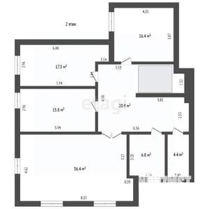 Дом 260м², 1-этажный, участок 3 сот.  