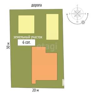 Дача 125м², 2-этажный, участок 6 сот.  