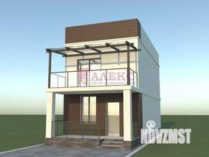 Дом 100м&sup2;, 2-этажный, участок 2 сот.  