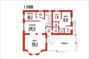 Дом 250м&sup2;, 2-этажный, участок 6 сот.  