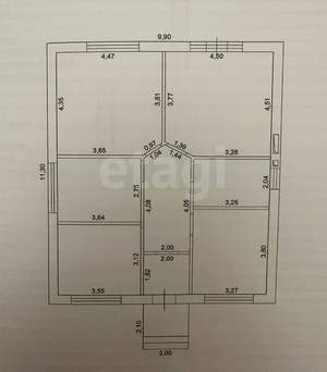 Дом 95м&sup2;, 1-этажный, участок 6 сот.  