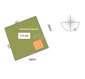 Дом 260м², 1-этажный, участок 3 сот.  