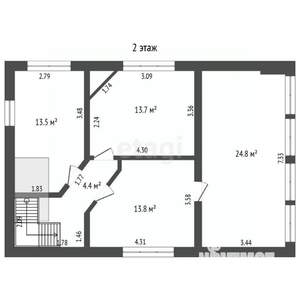 Дом 119м², 2-этажный, участок 3 сот.  
