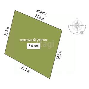 Дом 22м², 1-этажный, участок 6 сот.  