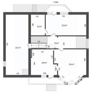 Дом 232м², 2-этажный, участок 6 сот.  