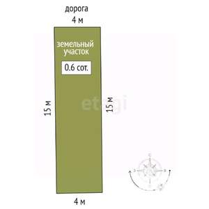 Таунхаус 65м², 3-этажный, участок 1 сот.  