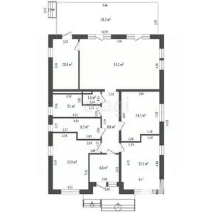 Дом 160м², 1-этажный, участок 6 сот.  