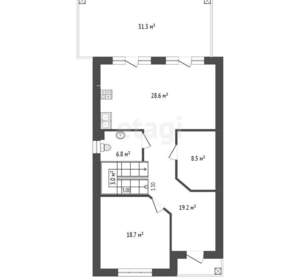 Дом 190м&sup2;, 2-этажный, участок 6 сот.  