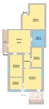 Дом 110м², 1-этажный, участок 4 сот.  