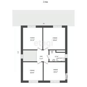 Дом 180м², 2-этажный, участок 3 сот.  
