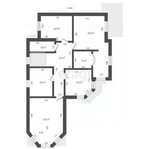 Дом 264м², 2-этажный, участок 3 сот.  