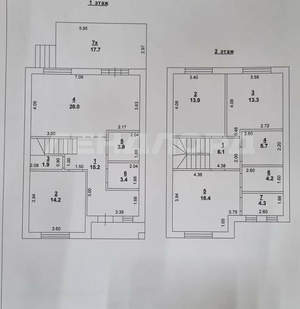 Дом 153м², 2-этажный, участок 3 сот.  
