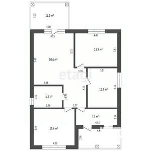 Дом 127м², 1-этажный, участок 7 сот.  