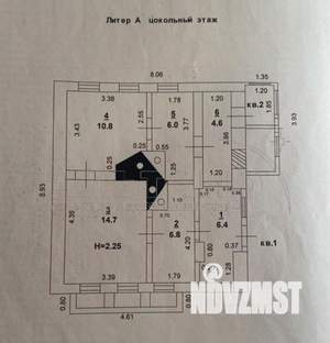 Дом 105м&sup2;, 2-этажный, участок 2 сот.  