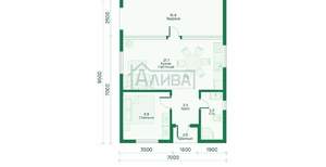 Дом 49м&sup2;, 1-этажный, участок 3 сот.  