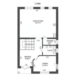 Дом 190м², 2-этажный, участок 4 сот.  