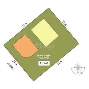 Дом 150м&sup2;, 3-этажный, участок 5 сот.  