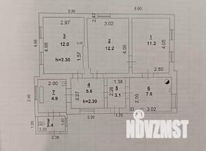 Дом 65м&sup2;, 1-этажный, участок 2 сот.  
