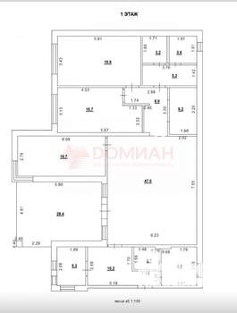 Дом 184м², 1-этажный, участок 6 сот.  