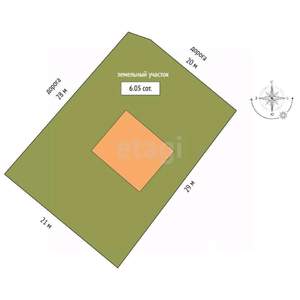 Дом 90м&sup2;, 2-этажный, участок 6 сот.  