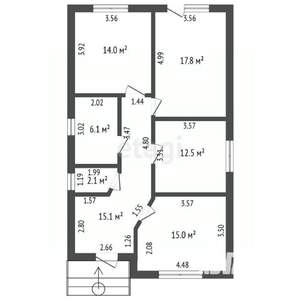 Дом 172м², 1-этажный, участок 7 сот.  