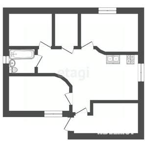 Дом 132м², 1-этажный, участок 6 сот.  