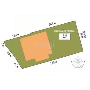 Дом 289м&sup2;, 2-этажный, участок 4 сот.  