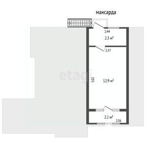 Дом 66м&sup2;, 1-этажный, участок 6 сот.  