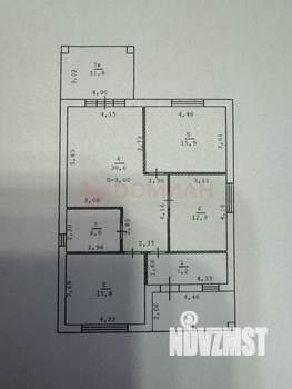 Дом 105м², 1-этажный, участок 6 сот.  