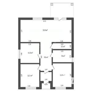 Дом 120м², 1-этажный, участок 6 сот.  