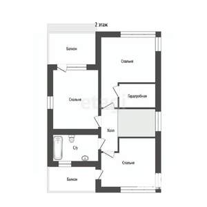 Дом 130м², 2-этажный, участок 4 сот.  