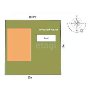 Дом 133м², 2-этажный, участок 3 сот.  