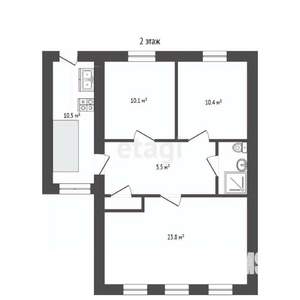 Дом 120м², 2-этажный, участок 8 сот.  
