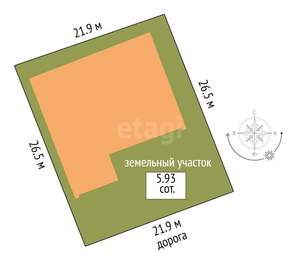 Дом 190м&sup2;, 2-этажный, участок 6 сот.  