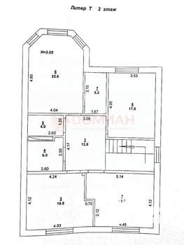 Дом 330м&sup2;, 3-этажный, участок 6 сот.  