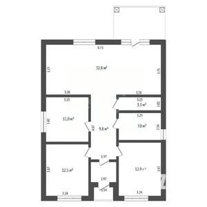 Дом 120м², 1-этажный, участок 6 сот.  