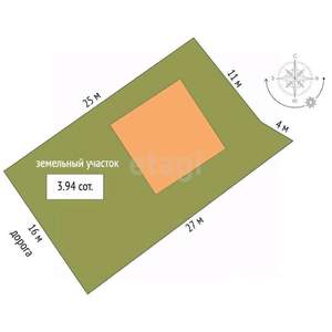 Дом 123м&sup2;, 2-этажный, участок 4 сот.  