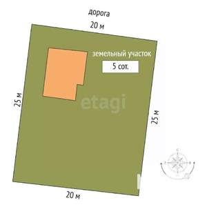 Дом 175м², 2-этажный, участок 5 сот.  