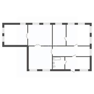 Дом 92м&sup2;, 1-этажный, участок 2 сот.  