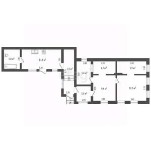 Дом 67м&sup2;, 1-этажный, участок 4 сот.  