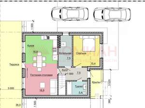 Дом 150м&sup2;, 2-этажный, участок 3 сот.  
