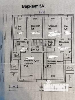 Дом 163м², 2-этажный, участок 2 сот.  