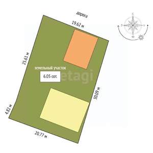 Дом 140м², 2-этажный, участок 6 сот.  