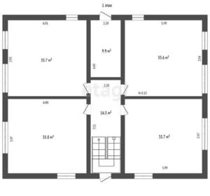 Дом 492м², 3-этажный, участок 6 сот.  
