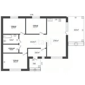 Дом 100м², 1-этажный, участок 7 сот.  