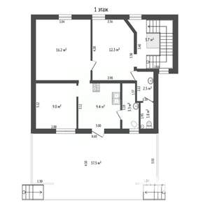 Дом 285м², 2-этажный, участок 4 сот.  