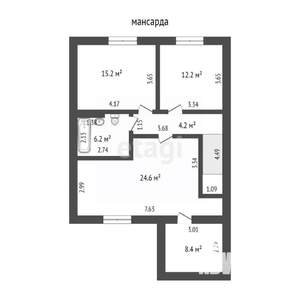 Дом 220м², 2-этажный, участок 7 сот.  
