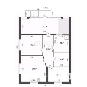 Дом 230м&sup2;, 1-этажный, участок 5 сот.  