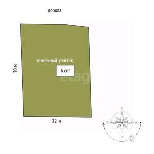Дом 172м², 1-этажный, участок 6 сот.  