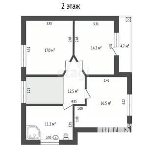 Дом 143м², 2-этажный, участок 3 сот.  